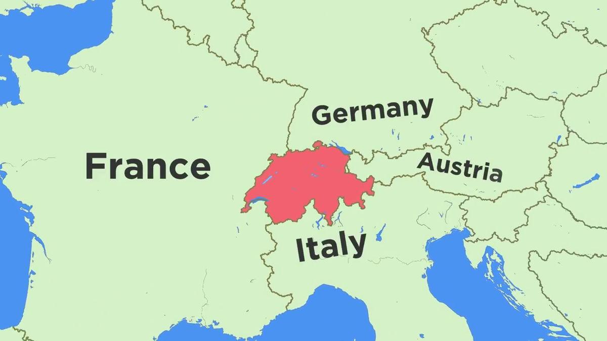 harta e zvicrës dhe vendeve fqinje