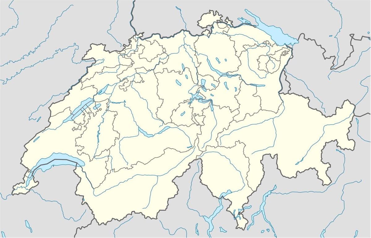 harta e zvicrës në hartë vektoriale