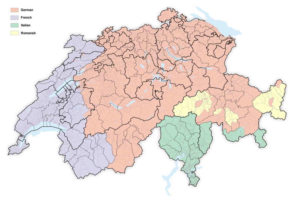 harta e zvicrës në gjuhën