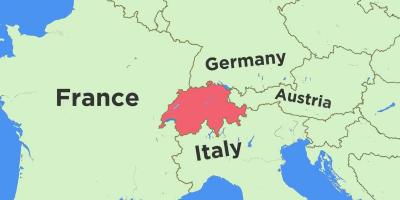 Harta e zvicrës dhe vendeve fqinje