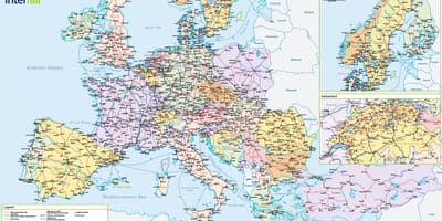 Harta e interrail zvicër 