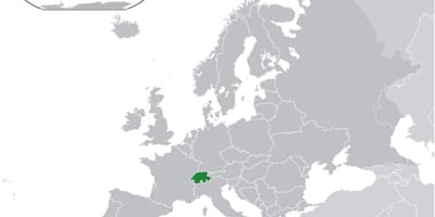 Hartë të botës duke treguar zvicër