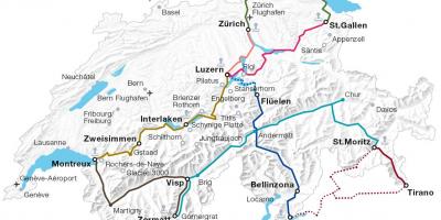 Zvicër tren rrugë hartë
